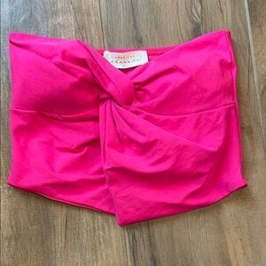 American Threads Pink Crop Top